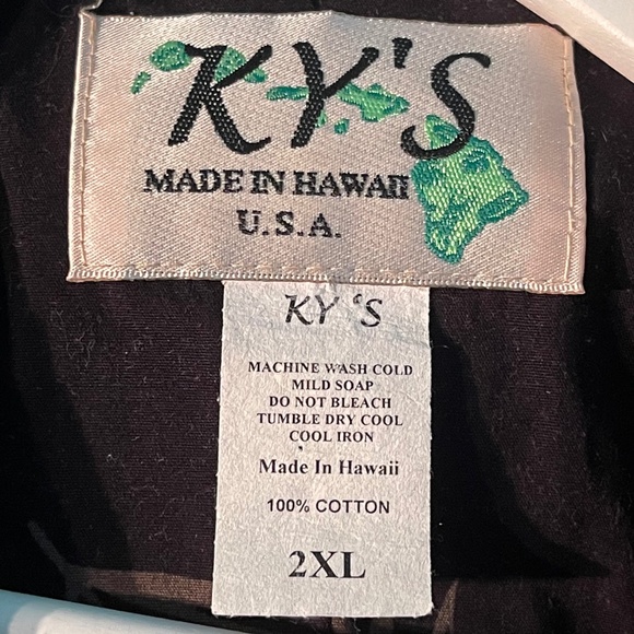 Cotton Hawaiian Vacation Button Down Shirt 2XL - Picture 5 of 6